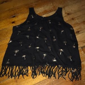 Sparkly Palm Tree Tank top